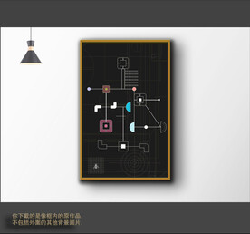罗马古典色块抽象画