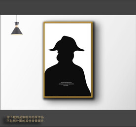 黑白抽象色块装饰图