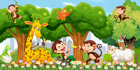 卡通儿童背景墙