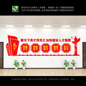 人才强国教育文化墙