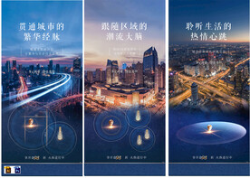 房地产区域交通价值点微信海报