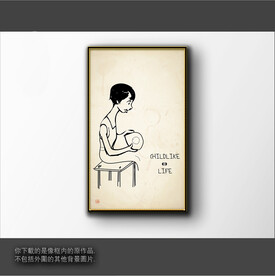 抽象简笔装饰画