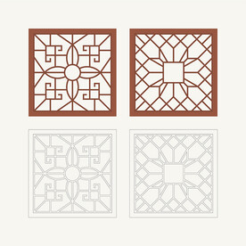 正方形窗花格 花窗