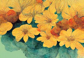 现代轻奢侘寂风复古花卉地毯