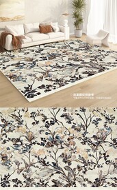 复古美式花纹卧室客厅地毯地垫