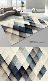 现代简约抽象肌理地毯地垫