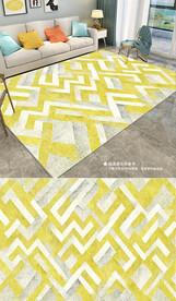 现代轻奢极简几何唯美地毯地垫