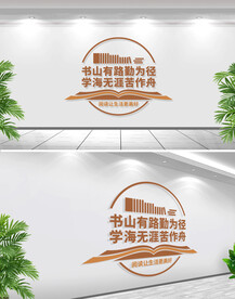 校园图书馆阅览室文化墙