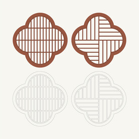 梅花形窗花格 花窗 中式图案