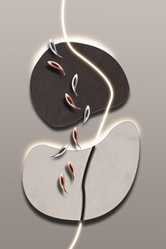 新中式石来运转九鱼图装饰画