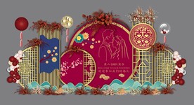 订婚宴布置背景板设计