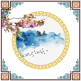 新中式 软膜天花 吊顶