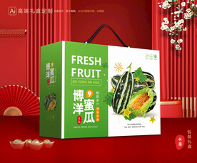 甜瓜礼盒 博洋蜜瓜包装