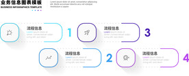 4个矢量步骤信息图表设计