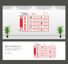 乡风文明文化墙