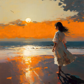 抽象油画 思无涯