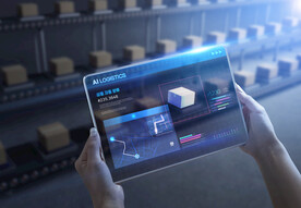 智能仓库物流海报模板设计