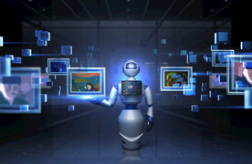 AI科技机器人海报模板设计