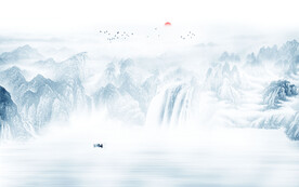 中式意境客厅山水画