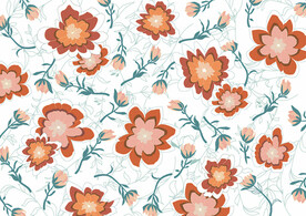 矢量装饰花卉图案