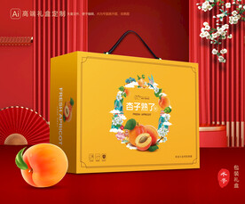 杏礼盒 黄杏包装