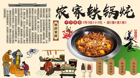农家铁锅炖背景墙