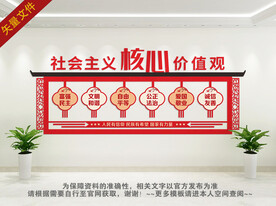 核心价值观展板