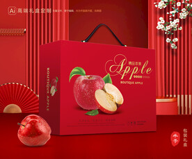 苹果包装 红富士礼盒