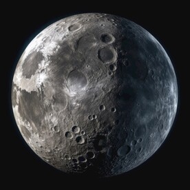 网红月球灯箱素材