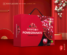 石榴礼盒 水果包装 