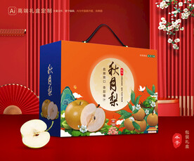 秋月梨礼盒 梨包装