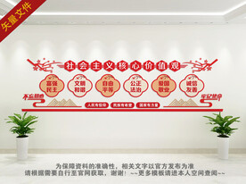 社会主义核心价值观背景墙