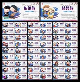56个民族展板