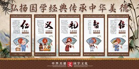 仁义礼智信展板