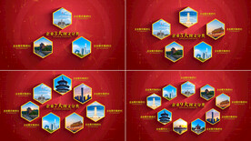 红色企业科技图文分类AE模板