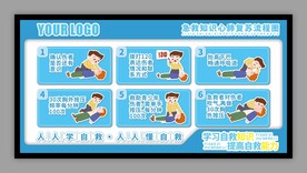 心肺复苏流程图展板