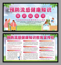预防流感展板