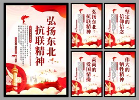 东北抗联精神党建海报