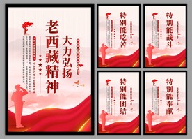 老西藏精神党建海报