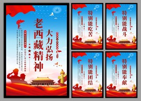 老西藏精神党建海报