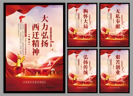 弘扬西迁精神党建海报