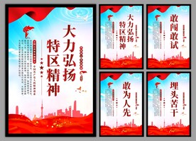 弘扬特区精神党建海报