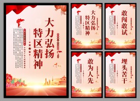 弘扬特区精神党建海报