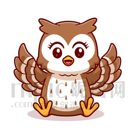 可爱卡通猫头鹰