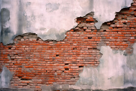 复古斑驳红砖水泥墙背景墙壁画