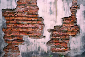 复古斑驳红砖水泥墙背景墙壁画
