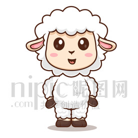 可爱卡通小绵羊