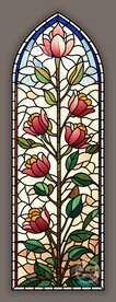 教堂蒂凡尼玄关花窗彩绘玻璃图案