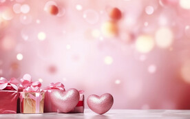 粉色礼物盒背景