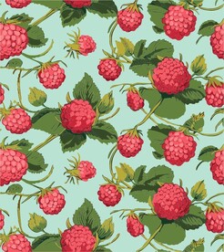 红色浆果无缝图案背景